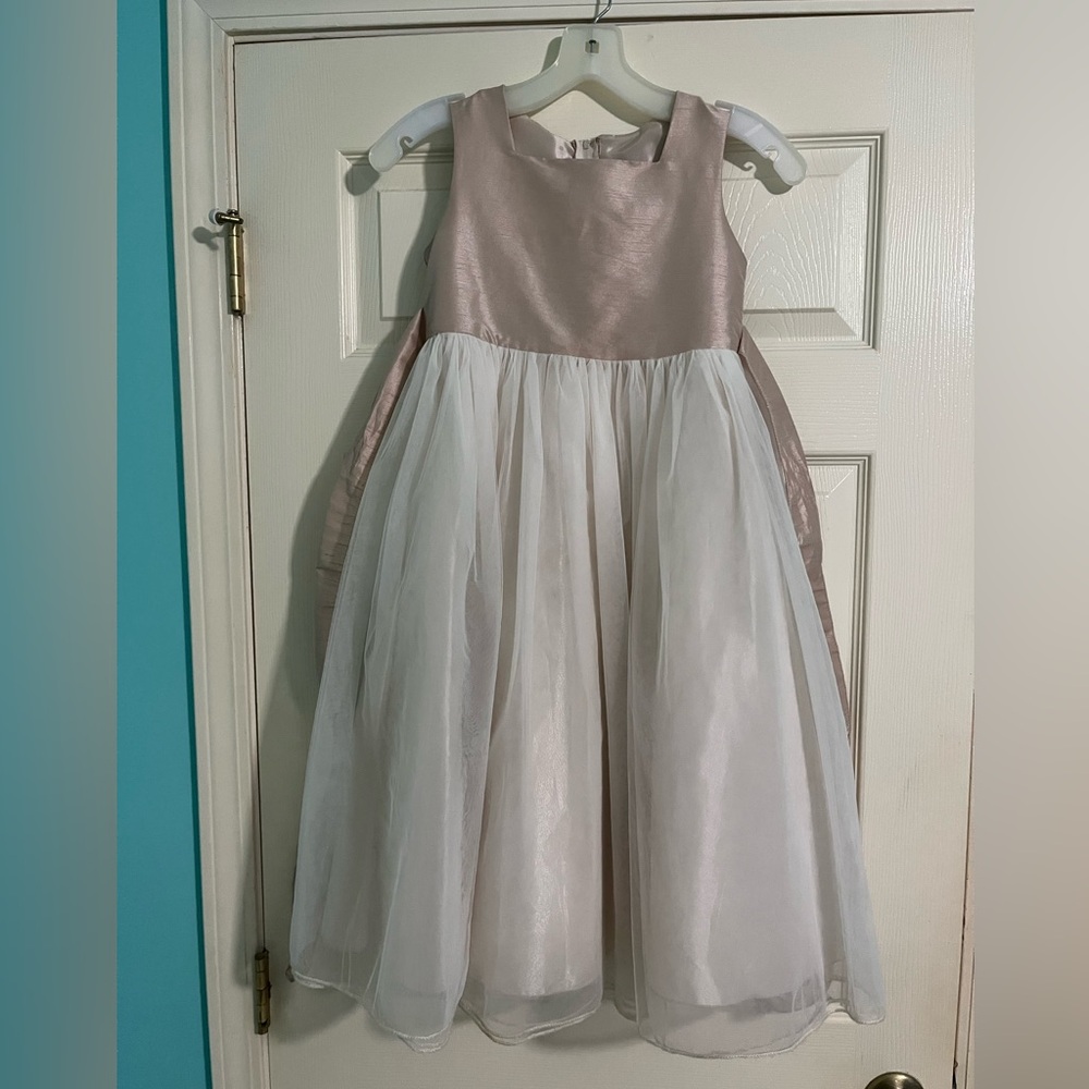 Kid's Dream Blush and White Formal Dress